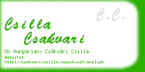 csilla csakvari business card