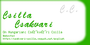 csilla csakvari business card